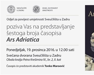 Predstavljanje novog broja časopisa "Ars Adriatica"